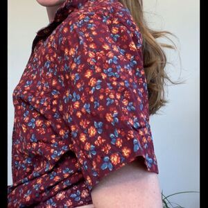 Dravus Short Sleeve Button Down Floral Button Down Shirt S